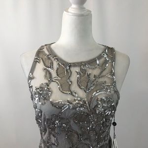 Sequin embroidered sheath dress (#18)